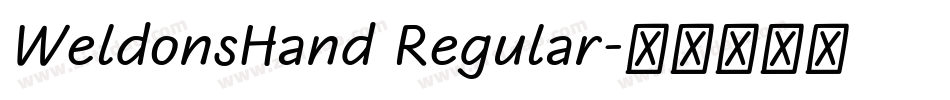 WeldonsHand Regular字体转换